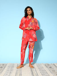 Indo Era Women Floral Printed Co-Ords Set