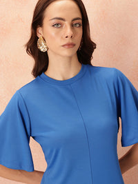 all about you Flared Sleeves Panel A-Line Dress