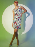 Berrylush White Printed Sheath Dress