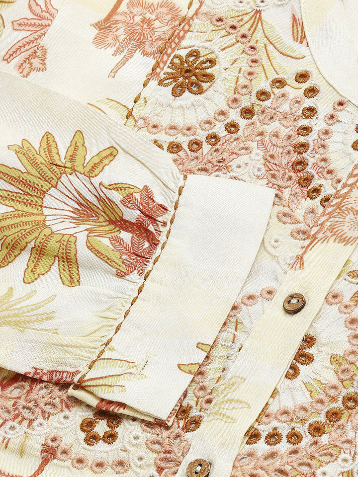 W Floral A-Line Midi Dress