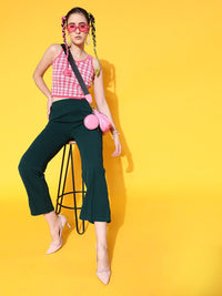 STREET 9 Pretty Pink Checked Top