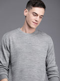 Raymond Men Grey Solid Pullover