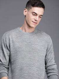 Raymond Men Grey Solid Pullover