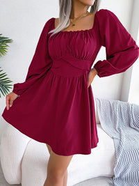 all about you Puff Sleeve Fit & Flare Dress