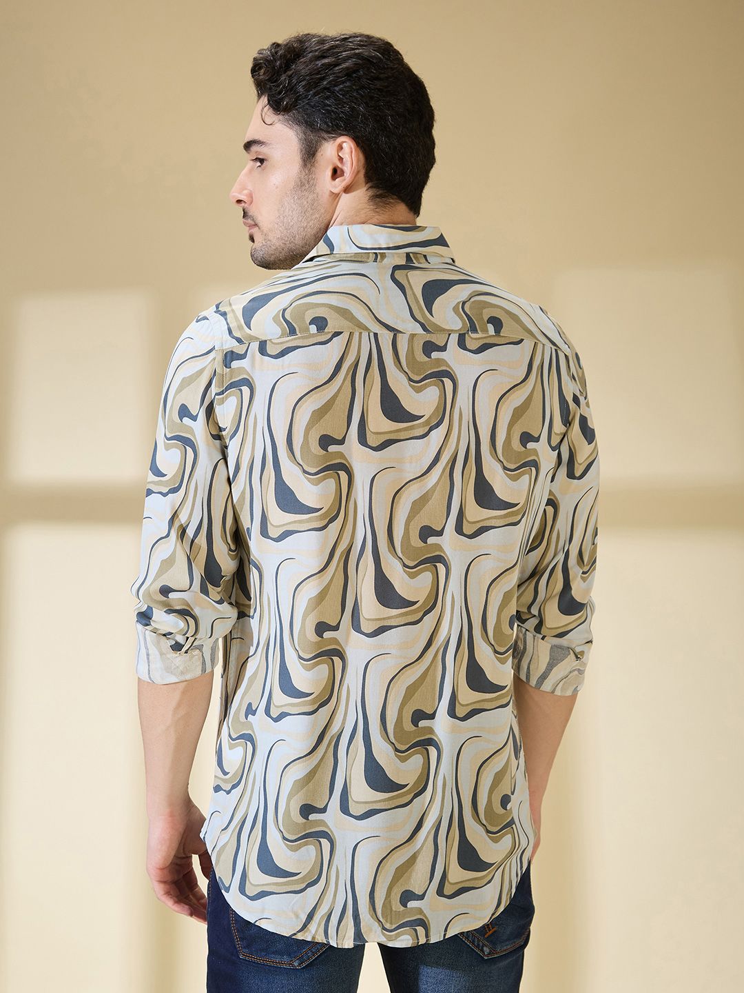 Being Human Slim Fit Printed Casual Shirt