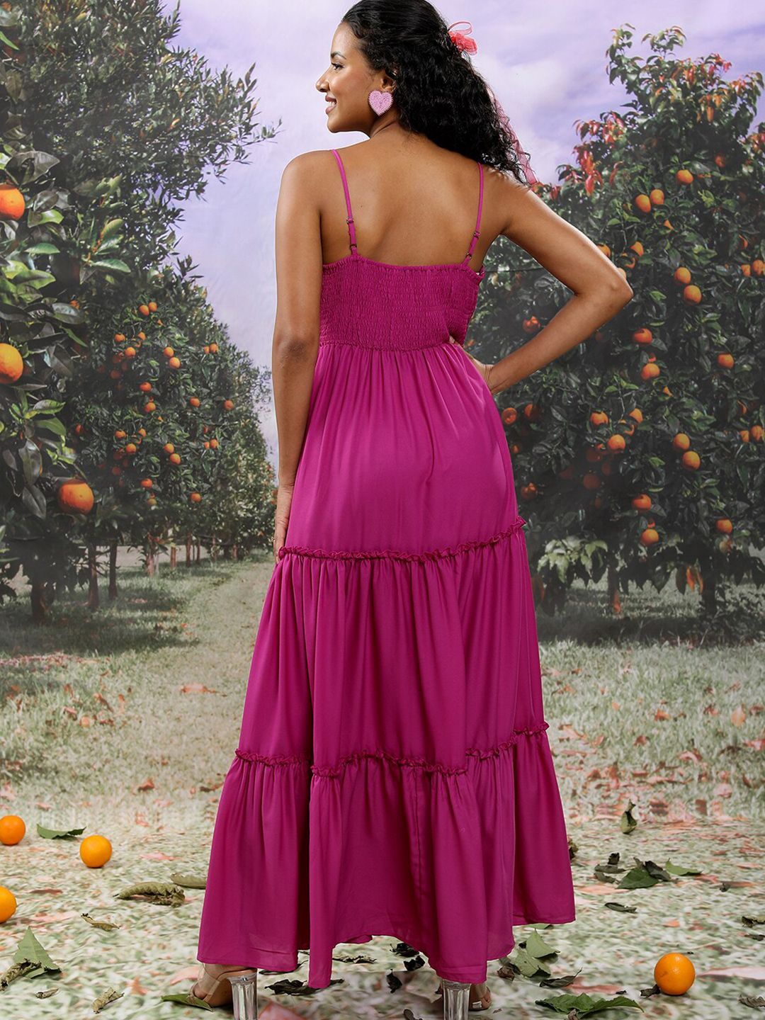 Tokyo Talkies Sleeveless Tiered Maxi Dress