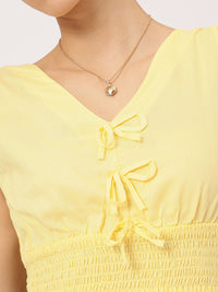 DressBerry Pastel Play Flirty Bows Blouson Top