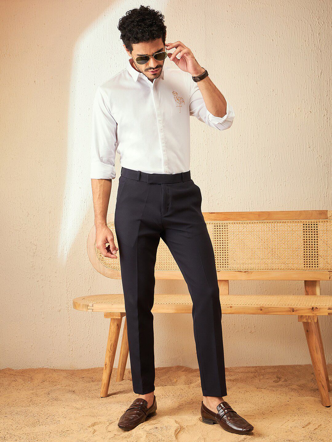 DENNISON Smart Spread Collar Casual Shirt