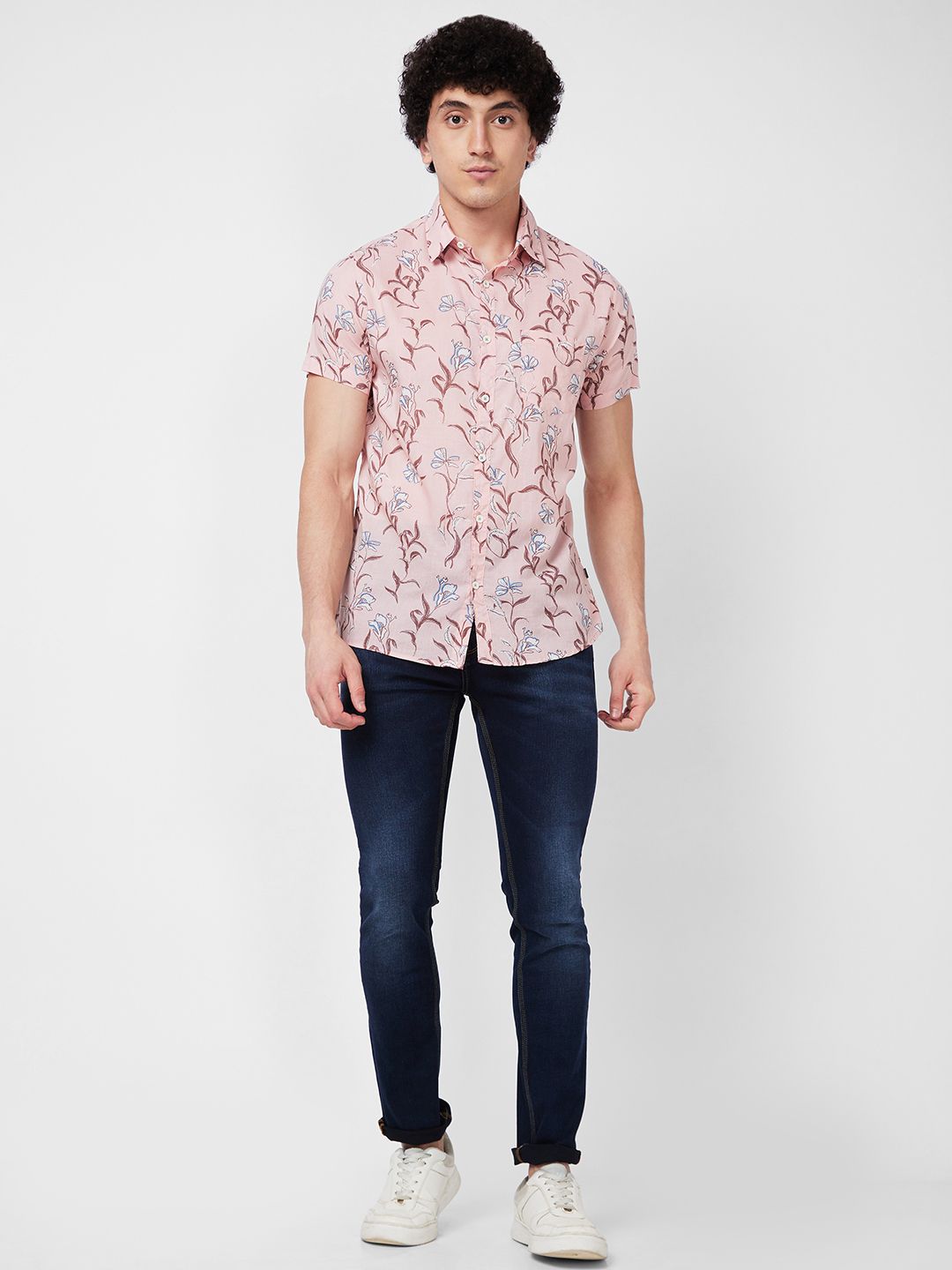 SPYKAR Floral Printed Cotton Shirt
