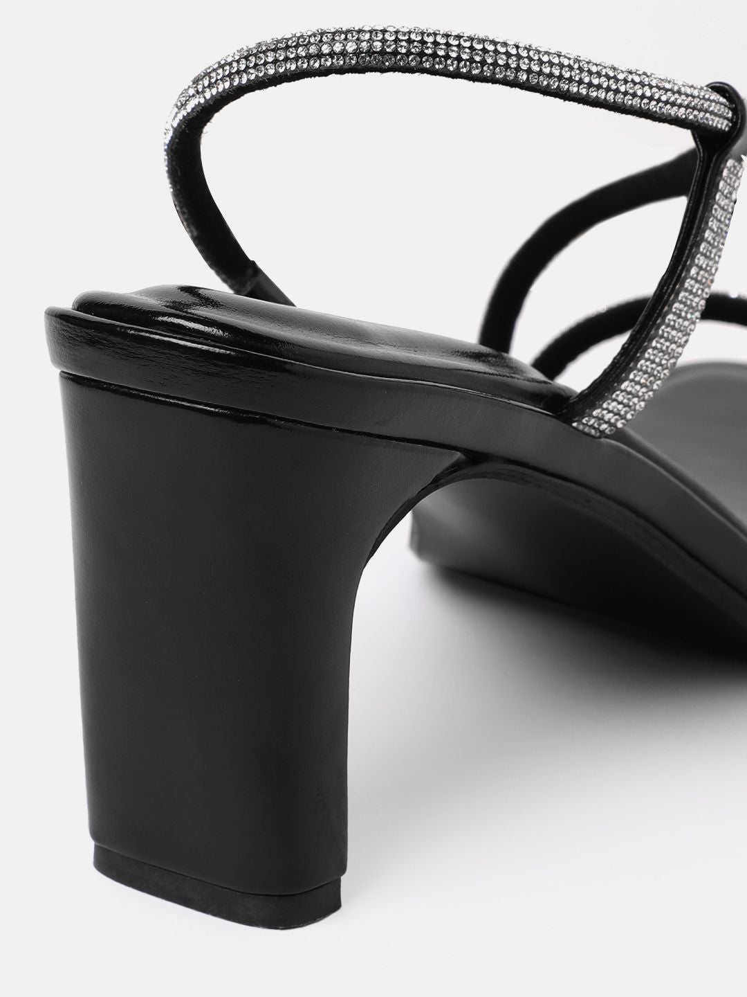 Lino Perros Rhinestones Embellished Party Block Heels