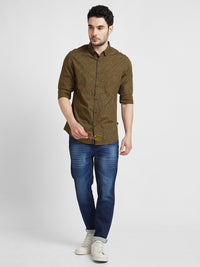 SPYKAR Classic Floral Printed Spread Collar Slim Fit Cotton Casual Shirt