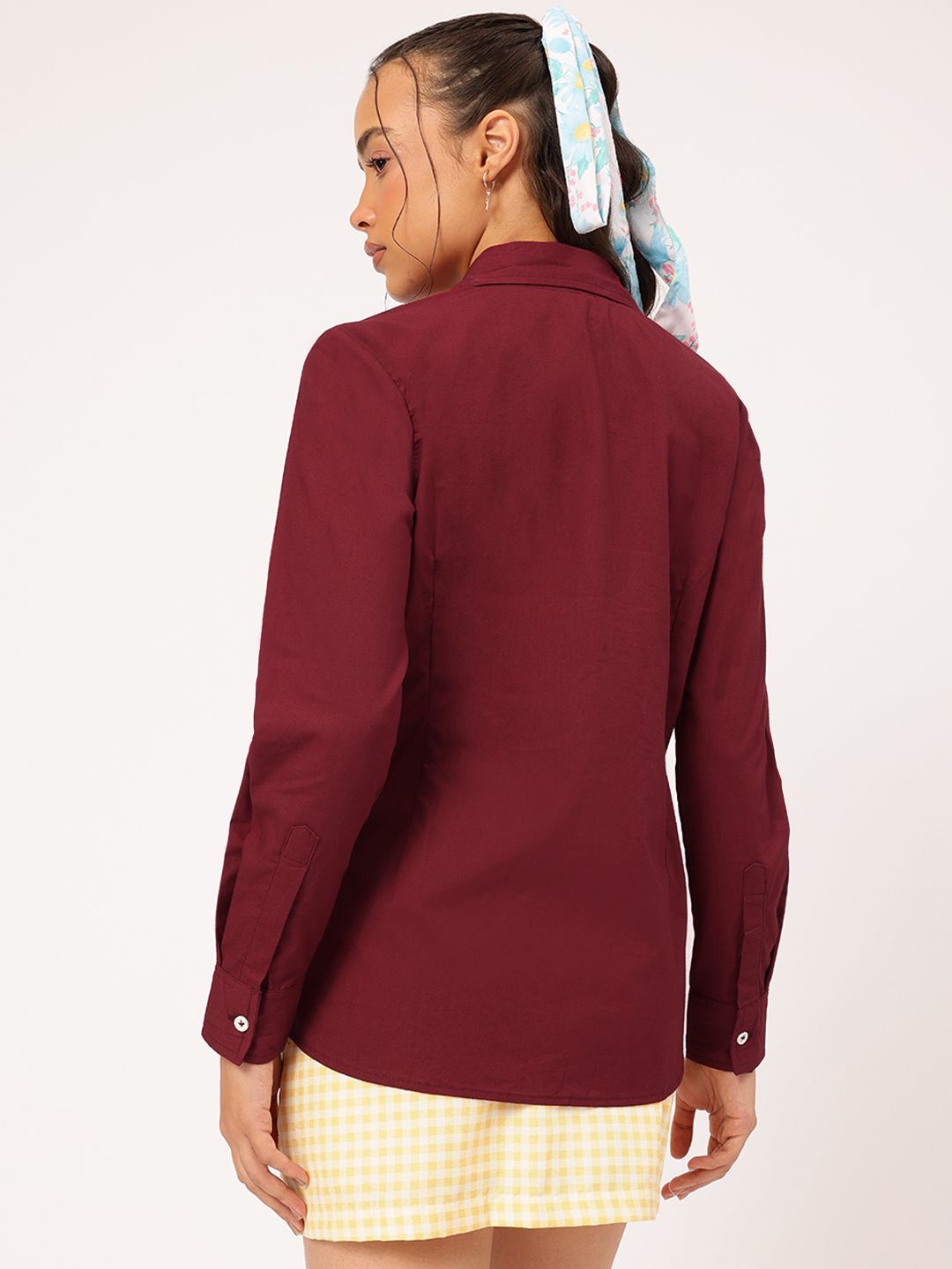 DressBerry Formal Fusion Contrast Placket Shirt