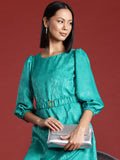 all about you Self-Design A-Line Midi Dress with Belt