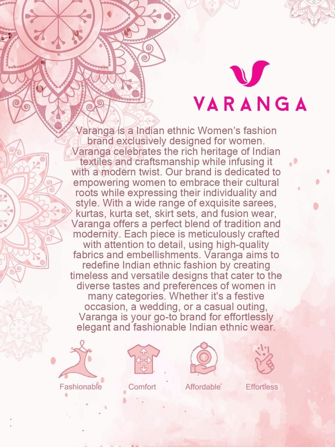 Varanga Ethnic Motifs Printed Sequinned Cotton Straight Kurta