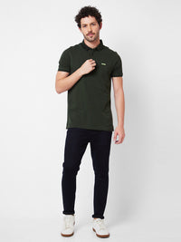 SPYKAR Polo Collar Cotton Slim Fit T-shirt