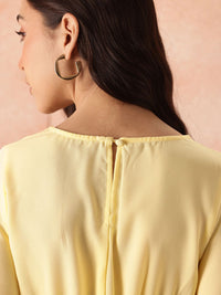 all about you Smocked Flared Sleeve Fit & Flare Dress