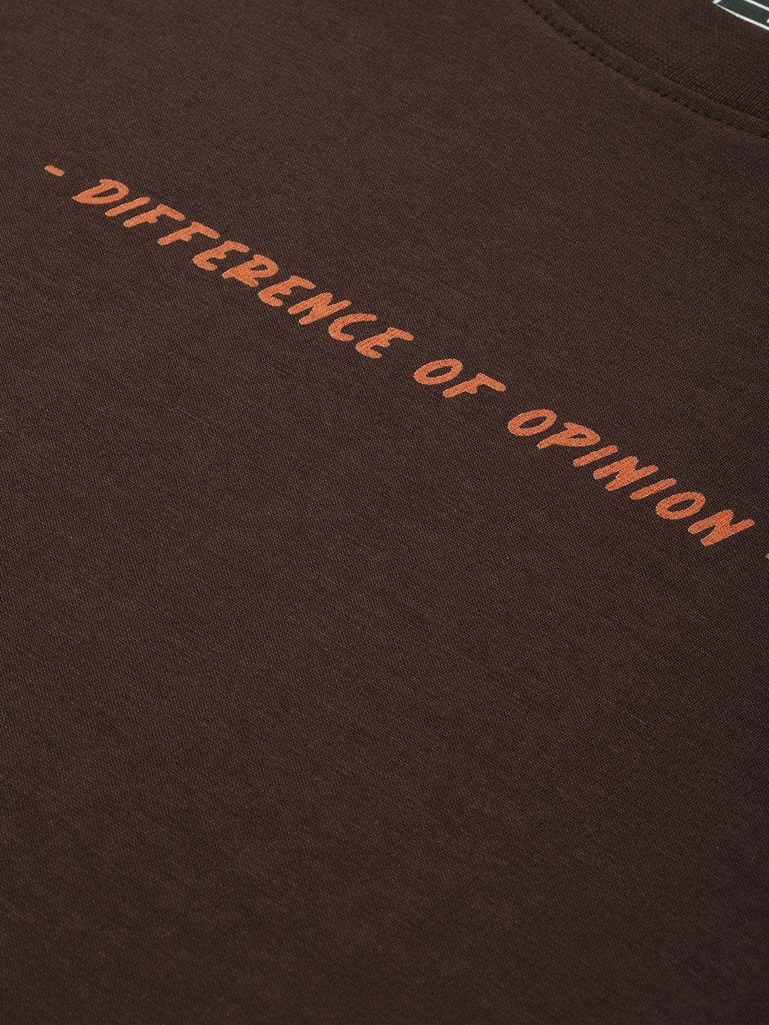 Difference of Opinion Men Typography Printed Pure Cotton Oversized T-shirt