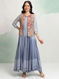 Vishudh Women Floral Print A-Line Dress