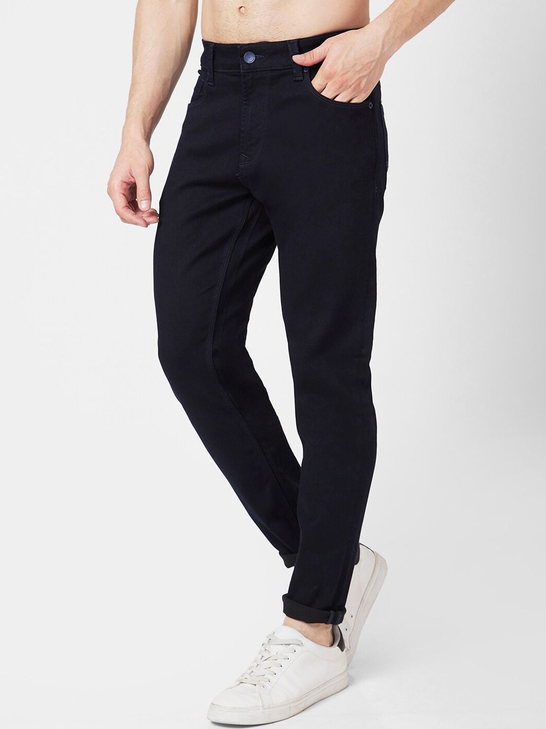 SPYKAR Men Kano Slim Fit Cotton Mid-Rise Clean Look Jeans