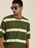 DILLINGER Men Striped Pure Cotton T-shirt
