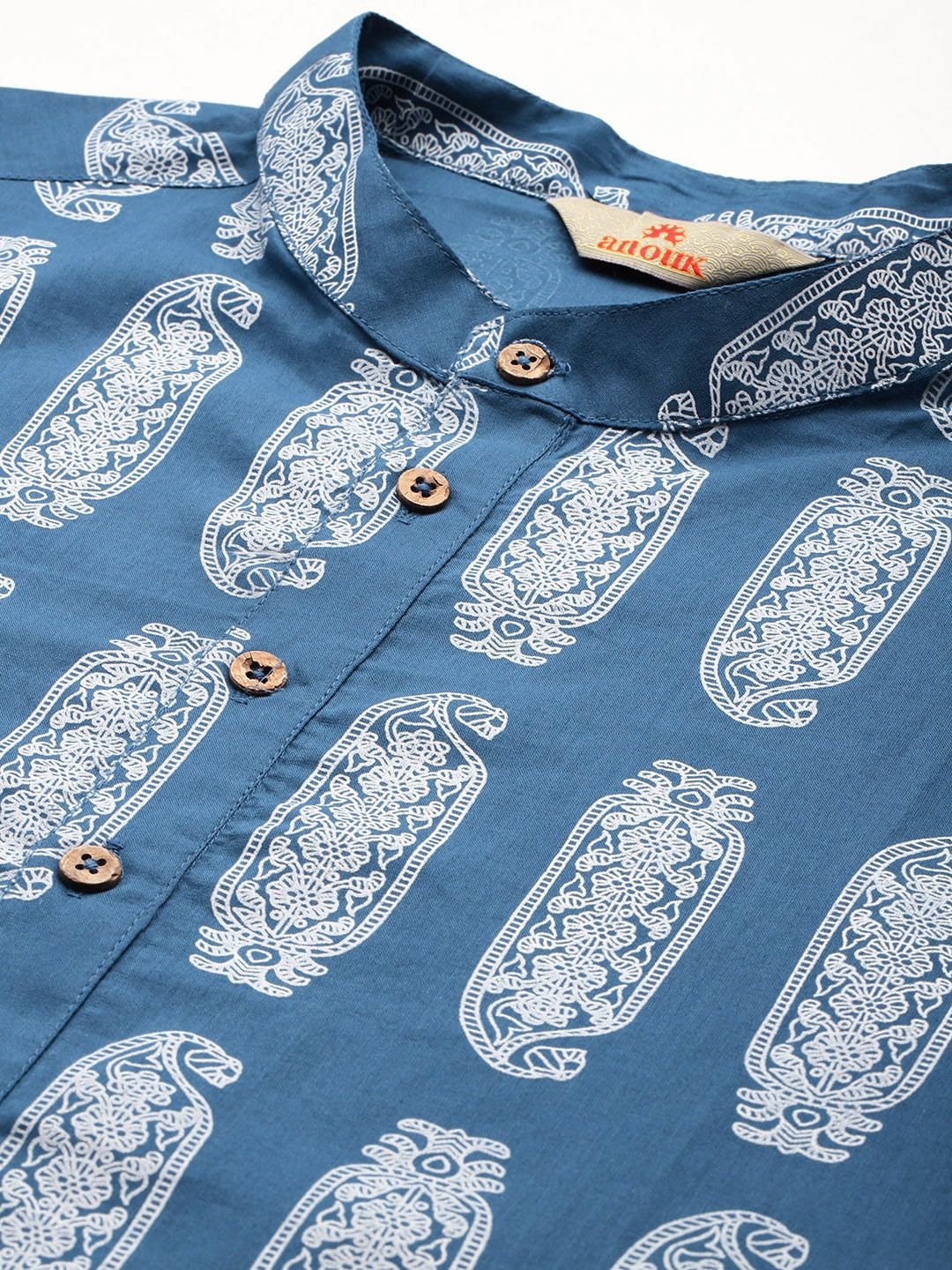 Anouk Printed Regular Pure Cotton Kurta with Trousers