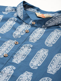 Anouk Printed Regular Pure Cotton Kurta with Trousers