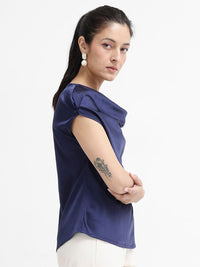 RAREISM Cowl Neck Extended Sleeves Gathered Top