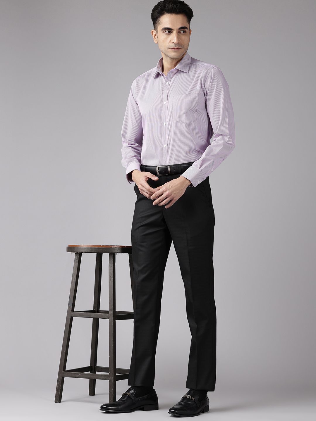 Park Avenue Slim Fit Striped Formal Shirt