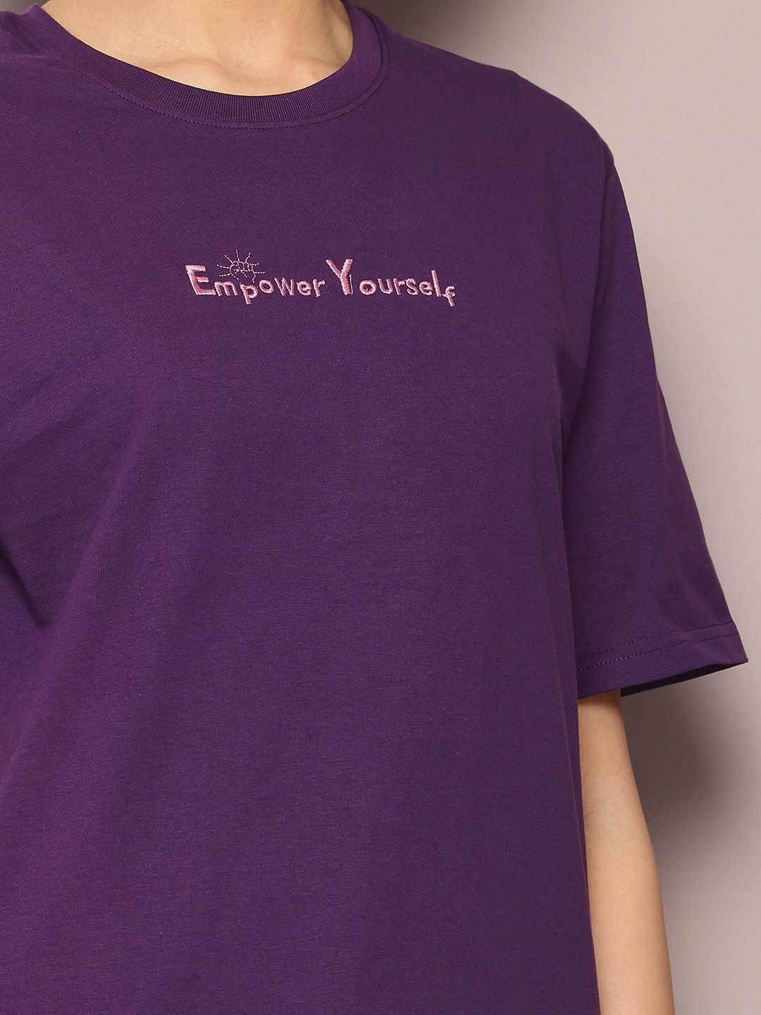 DILLINGER Women Typography Printed Pure Cotton Oversized T-shirt