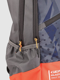 Gear Unisex Grey & Orange Geometric Print 16 Inch Laptop Backpack