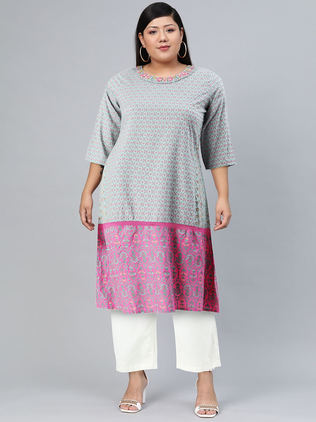 W Women Ethnic Motifs Printed Indie Prints Kurta