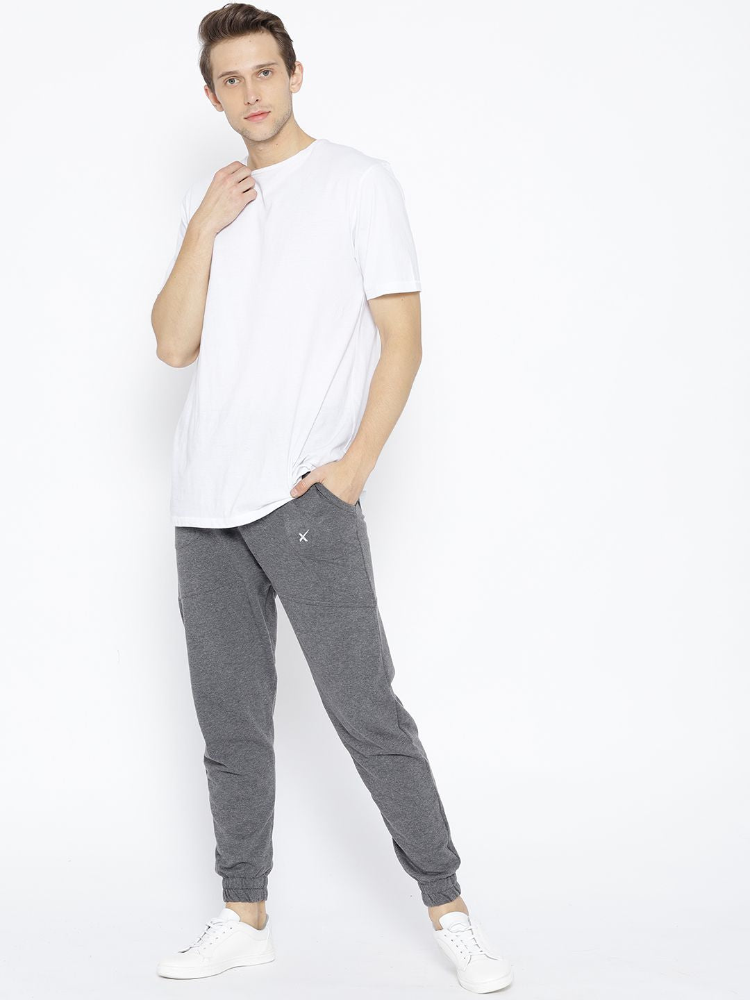 HRX by Hrithik Roshan Men Charcoal Grey Solid Joggers