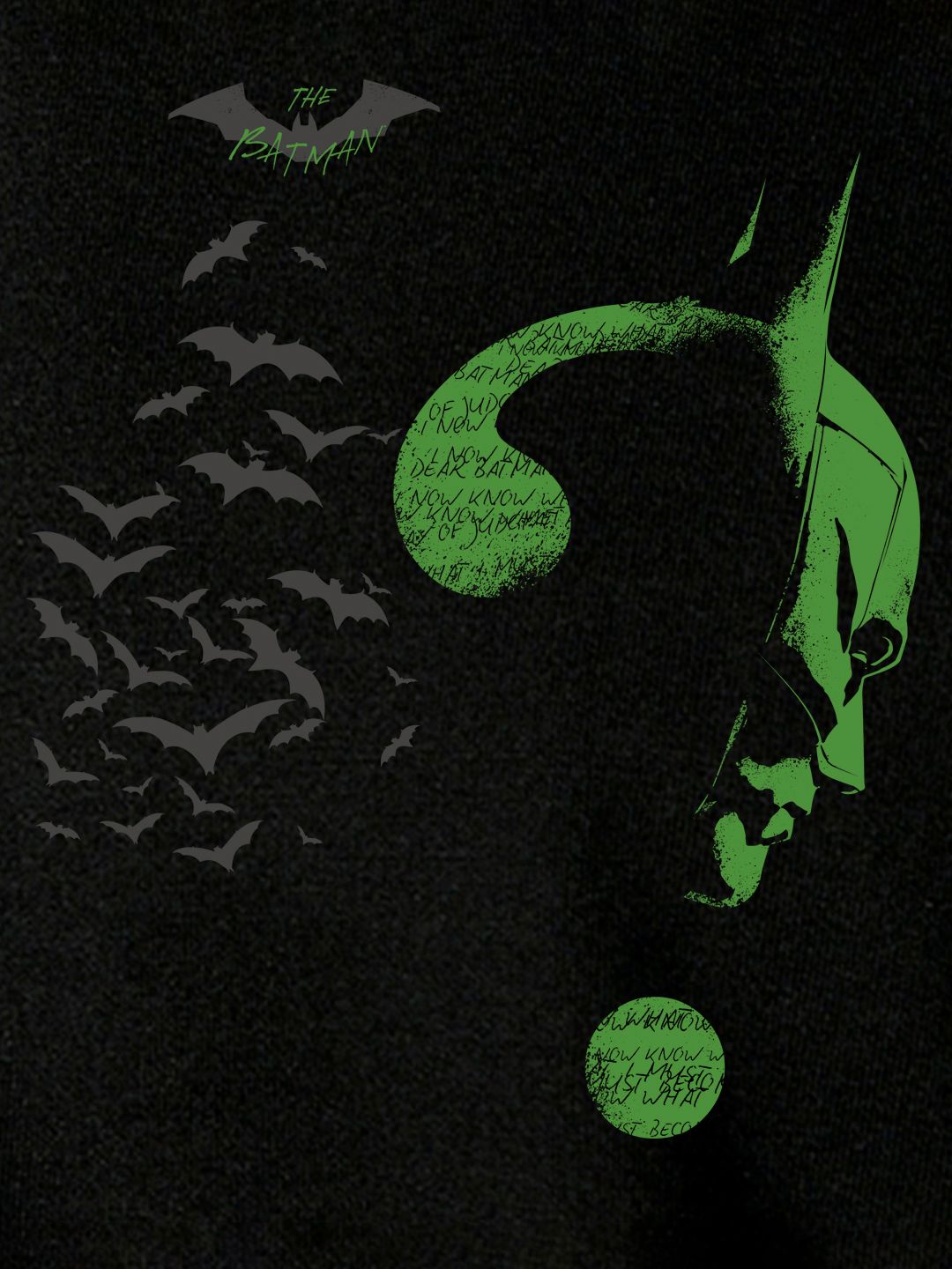 Bewakoof Men Black Batman Printed Pure Cotton Oversized T-shirt