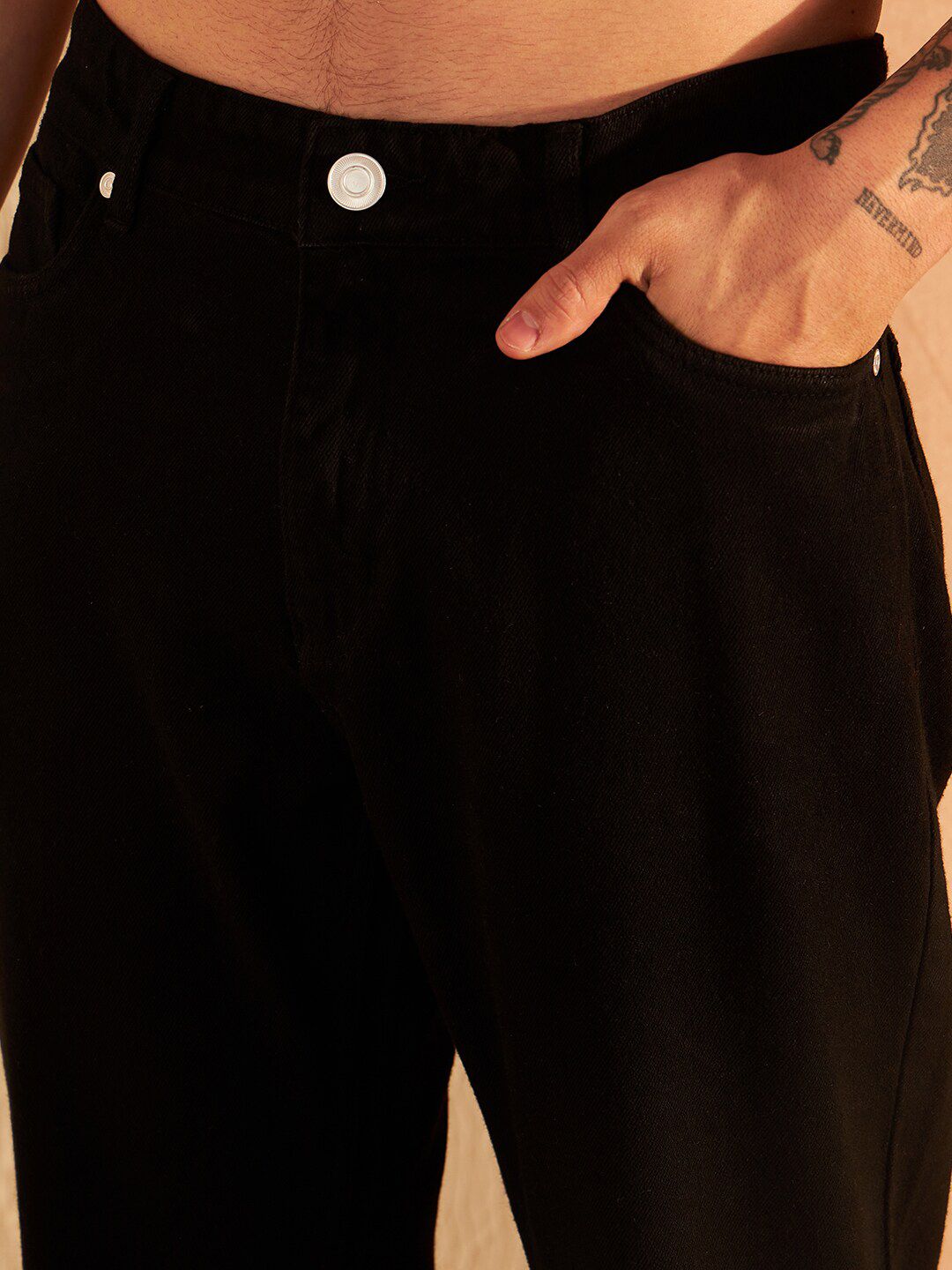 DENNISON Men Korean Baggy Fit Non Stretchable Cotton Jeans