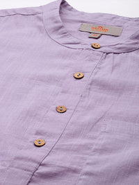 Anouk Men Lavender Pastels Pure Cotton Kurta