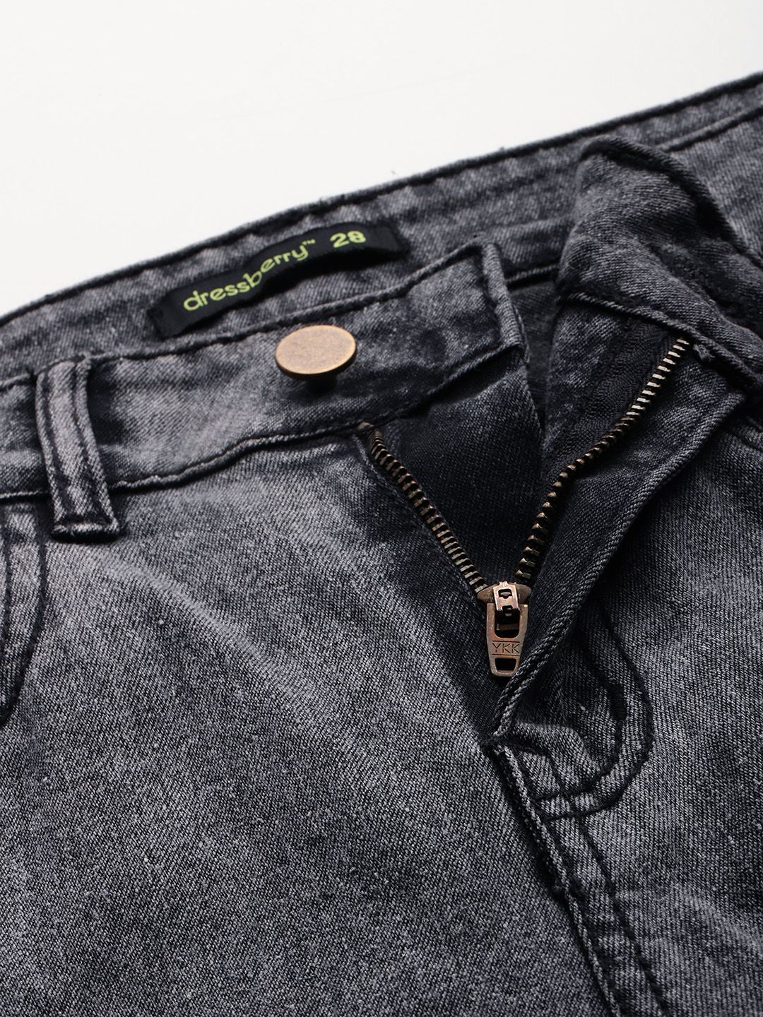 DressBerry Women Boyfriend Fit Mildly Distressed Light Fade Stretchable Jeans