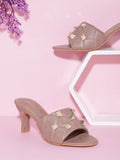 DressBerry Studded Block Heels
