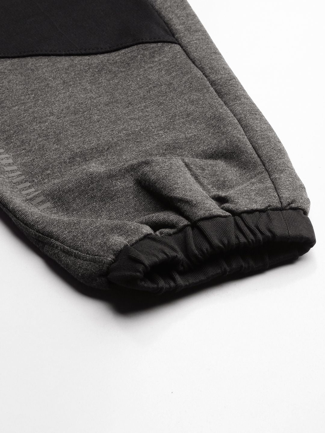 HRX By Hrithik Roshan Women Jet Black Colourblock Regular Fit Lycra Rapid-Dry Antimicrobial Training Joggers