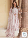 KALINI Floral Printed V-Neck Regular Gotta Patti Kurta With Trousers & Dupatta