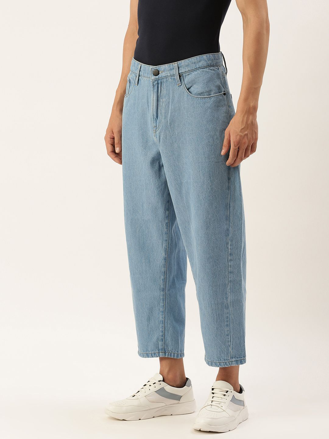 Bene Kleed Men Mid rise Loose Fit Cropped Jeans