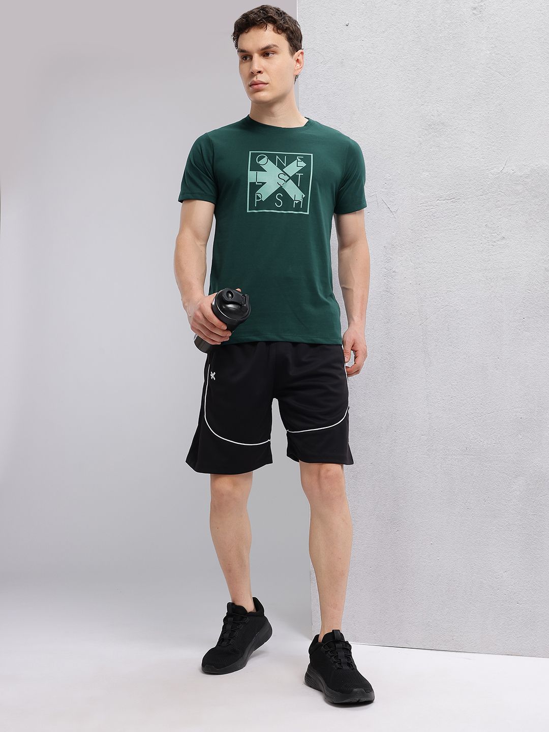 HRX by Hrithik Roshan Brand Logo Print Training T-shirt