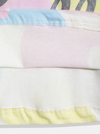 Happy Faces Girls Abstract & Typography Printed Pure Cotton T-shirt