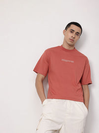 ether Zen Cotton Printed Drop-Shoulder Sleeves Relaxed Fit T-shirt