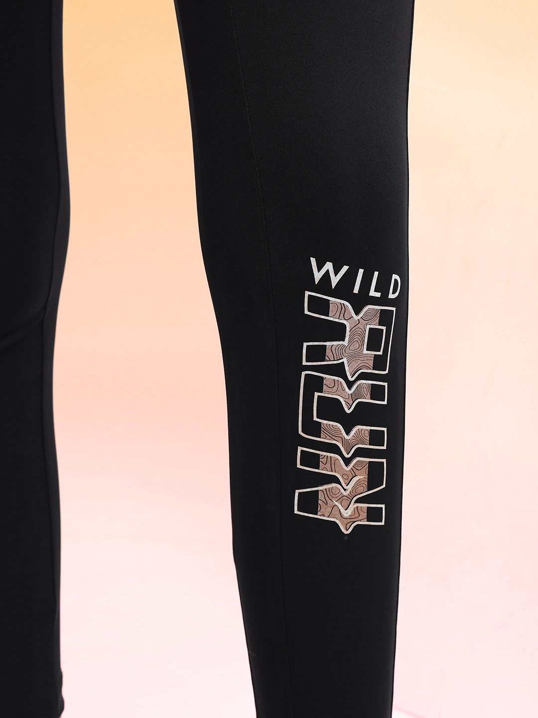 HRX by Hrithik Roshan Women Brand Logo Printed Rapid-Dry Cropped Running Tights