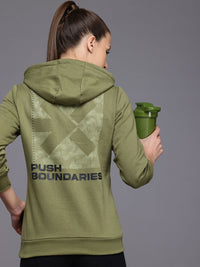 HRX by Hrithik Roshan Printed Hooded Outdoor Sweatshirt