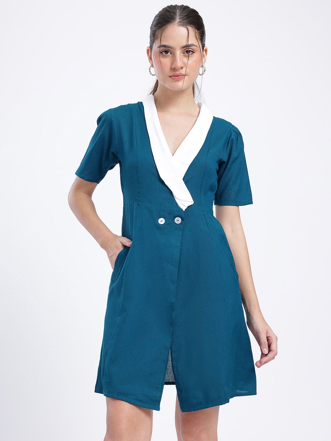 DressBerry Adorable Allure Wrap Style Mini Dress