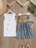 YK Girls Top With Skirt