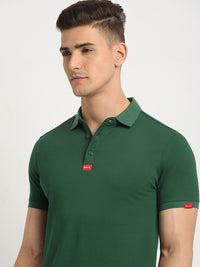THE BEAR HOUSE Polo Collar Short Sleeves Slim Fit T-shirt