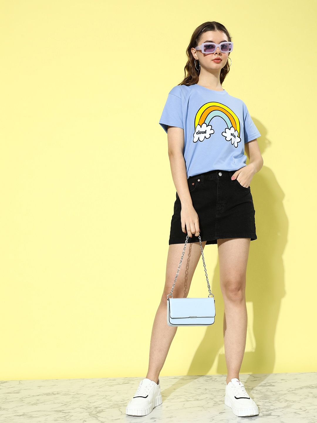 DILLINGER Women Printed Pure Cotton Boxy T-shirt