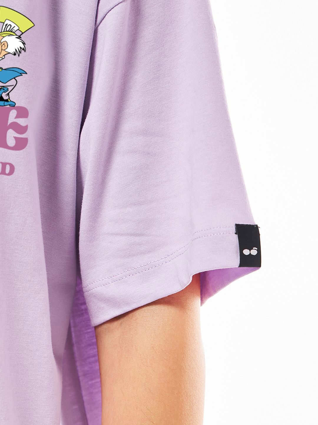 Bewakoof wanita tipografi dicetak leher bulat kapas tulen t-shirt disney besar